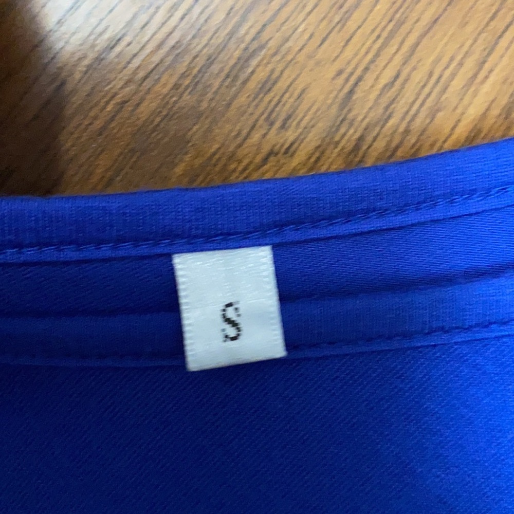 Blue v-neck maxi dress NWOT - Picture 3 of 5